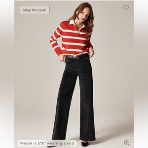 J.Crew Wide-leg trouser in washed velvet